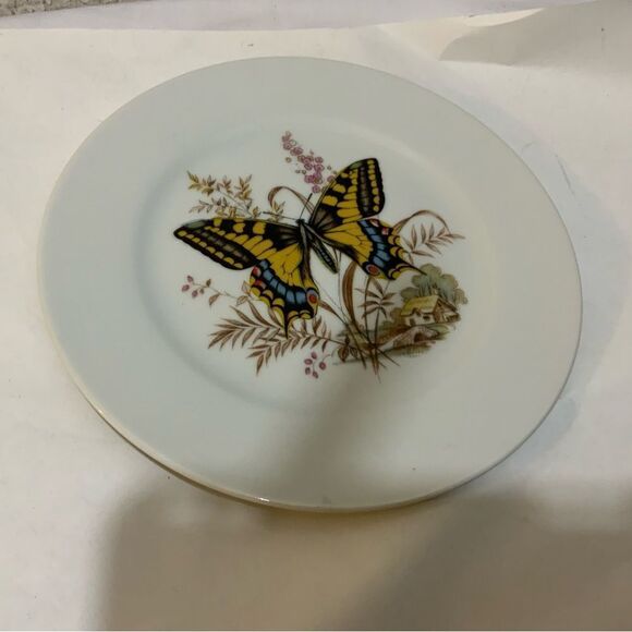 JOSEF KUBA PLATE Butterfly Porcelain Salad  JKW Germany G19 - Picture 1 of 7